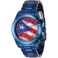 Invicta Speedway 46113 Herenhorloge - Quartz Uurwerk - Roestvrij Staal met Rode Wijzerplaat - 40 mm