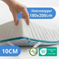Ella Ergo Topper 180x200 cm - 10 cm Dik Matras Topdekmatras - Matrastopper Gel Infused Traagschuim & Aircell-schuim - Medium Hardheid