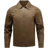 Allthemen Heren Bomberjas - Heren Effen Reversritssluiting Zakjas voor Zakelijk en Casual - S