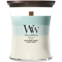 Woodwick Trilogy Driftwood Shores Medium Geurkaars