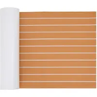 vidaXL Bootmat Gestreept Bruin en wit 240 x 60 cm EVA