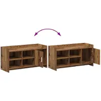 vidaXL Schoenenkast Oud hout 100 x 39,5 x 51 cm Bewerkt hout