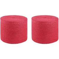 vidaXL 2 st 2 mm Rood 100% Tossa jute