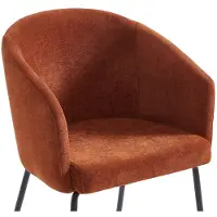 Vente-unique Set tafel KOMONI + 4 stoelen MORONI - Gelakt wit en terracotta