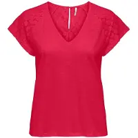ONLY Shiv Blouse Met Korte Mouwen Rood S Vrouw