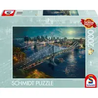 Schmidt - Legpuzzel - Maan boven Manhattan - Thomas Kinkade Studios - 2000 stukjes - Volwassenen - vanaf 14 jaar