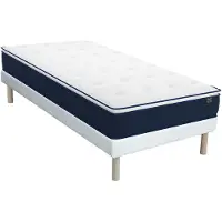 Vente-unique Set bedbodem en matras met pocketveren en geïntegreerd dekmatras ALTIER van YSMÉE - 90 x 190 cm L 190 cm x H 30 cm x D 90 cm
