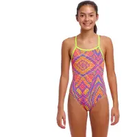 Funkita Single Strap Swimsuit Roze 8 Years Meisje