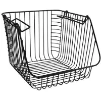 Merkloos Draadmand Charlie Stapelbaar Zwart 29 X 27 X 22 Cm