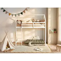 Vente-unique Hutbed hout wit 90 x 190 cm TARZIA