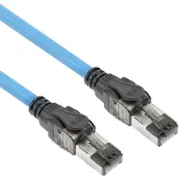 ACT Blauw 30 meter S/FTP CAT6A B2ca PoE++ 100W solid prefab installatiekabel, RJ45 male – male