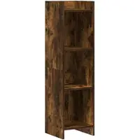 vidaXL Boekenkast Gerookt eiken 30 x 30 x 111 cm Bewerkt hout