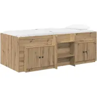 vidaXL Hemelbed met kast, 3 stuks, Artisan-eikenhout fineer