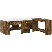 vidaXL Stapelbed met bureau voor kinderen, 2 stuks, gerookt eikenhout