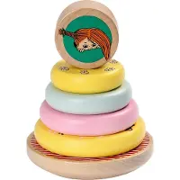 Peppi Pitkätossu Kinderboeken Langkous houten stapeltoren speelgoed klassieker.