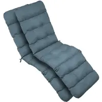 Beautissu Flair DC Deckchair Kussen Set 2x 200x50x8 cm Blauwgrijs – Ligstoelkussen