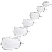 Westmark 23252260 Frischhaltedeckel-Set Silikon Square transparent, 6 St.