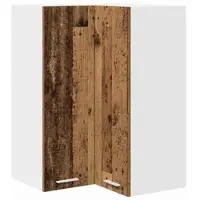 vidaXL Hangkast Oud Hout en Wit 57 x 57 x 80 cm Bewerkt hout