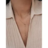 Hey Happiness Ketting 'Heart Lariat' zilver