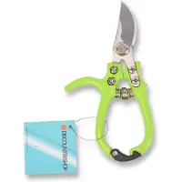 Discountershop Bloemenschaar Snoeischaar: Handig Linkshandig Bloemenschaartje voor Bloemen - Metaal, Groen, 16x8x1 cm