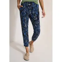 Cecil Dames Mid Waist Slim Leg broek in Loose Fit - Blauw - L