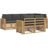 Syfax Buiten bankenset 7 pcs Wit en antracietkleurig
