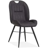MX Sofa Eetkamerstoel Shelton - Microvezel - Antraciet - MxSofa