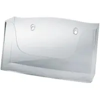 Sigel folderhouder - A4 liggend - wandmodel - transparant acryl - SI-LH118
