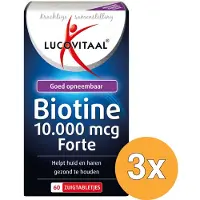 Lucovitaal 3x Biotine 10.000mcg Forte (60 zuigtabletten)
