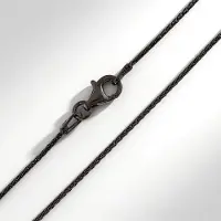 Cavill - 925 Sterling Zilveren Vlechtketting - 70 cm - Matte Ruthenium Plating - Stoer en Elegant - Unisex Halsketting - Karabijnsluiting