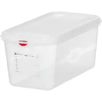 Hendi Gastronormbak GN 1/3 - polypropyleen - met deksel, luchtdicht, stapelbaar - 32,5 x 17,6 x 15 cm - transparant - 6 liter - voedselopslag