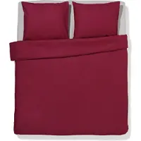 HEMA Dekbedovertrek 200x200/220cm zacht katoen rood (rood)