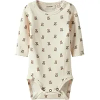 Lil´ Atelier Rompertje/body 'NBNGayo Elo' bruin / grijs / wolwit