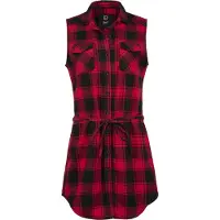Brandit Top - Gracey Sleeveless Longshirt - XS tot 5XL - voor Vrouwen - rood-zwart | Maat 4XL