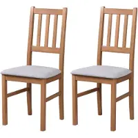 LeafDesign ESSZIMMERSTUHL - Set van 2 stoelen, model Bos, kleur lichtnotenhout, soro 90