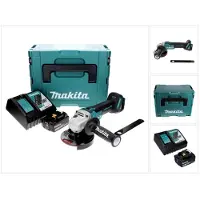 Makita DGA 506 RT1J Akku Winkelschleifer 18 V 125 mm Brushless + 1x Akku 5,0 Ah + Ladegerät + Makpac