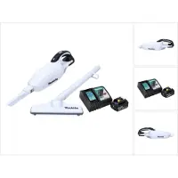 Makita DCL 181 FRG1W Snoerloze stofzuiger 18 V Wit + 1x oplaadbare accu 6.0 Ah + lader