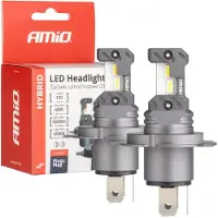 Amio LED Koplampen Hybrid series H4 (H19) Wit 6000K - 5600LM Canbus 60W