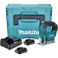 Makita JV 101 DSAJ accu decoupeerzaag 12 V max. 65 mm + 2x accu 2.0 Ah + lader + Makpac