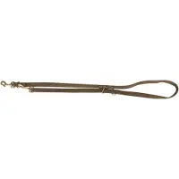 Trixie hondenriem pure verstelbaar leer bruin S-m 200x1,5 cm