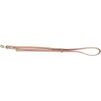 Trixie hondenriem pure verstelbaar leer roze - S-m 200x1,5 cm