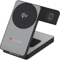 Verbatim Charge 'n Go Qi2 10000mAh 3-in-1 Magnetisch Draadloos Powerbank USB-C PD3.0 30W Grijs 32295