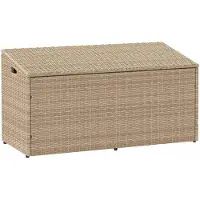 vidaXL Tuinbox beige 110x50x58 cm poly rattan