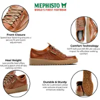 Mephisto RAINBOW Veterschoenen | Maat 8 Heren Bruin
