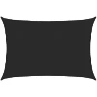 vidaXL Zonnezeil 160 g/m² 3x5 m HDPE zwart