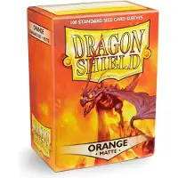 Arcane Tinmen Dragon Shield standaardformaat sleeves - mat oranje 100 stuks - kaartsleeves zijn glad en stevig - compatibel met Pokemon Yugioh en Magic The Gat