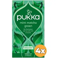 Pukka Tea Mint Matcha Green - 80 Theezakjes - Biologische Kruidenthee - Munt - Groene Thee - 4 x 20 zakjes - Thee Voordeelverpakking