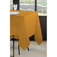 Hobby Hall Textiles Tafelkleed - 145 x 240 cm - mosterd geel - Eettafel tafellakens - polyester - tafel dekken - nette afwerking