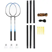 NILS Steeltec Badmintonset - Complete Set - Blauw/Zwart