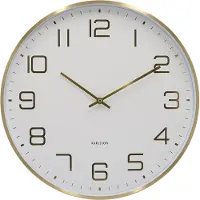 Karlsson KA5973WH, Wandklok, Digitale klok, Rond, Wit, Aluminium, Werkt op batterijen
